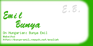 emil bunya business card